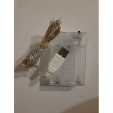 Гірлянда НА БАТАРЕЙКАХ + USB 50 LED 5 м білий РОСА світлодіодна