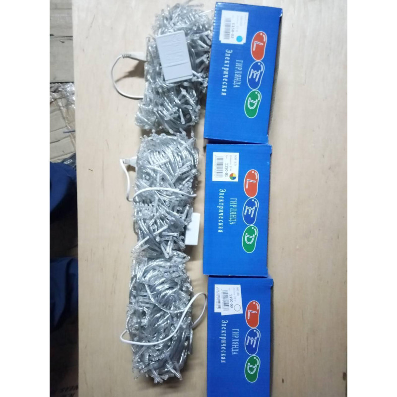 Новорічна світлодіодна гірлянда 300LED 18м теплий білий