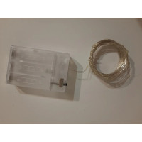 Новорічна світлодіодна гірлянда НА БАТАРЕЙКАХ РОСА 50 LED 5 м білий