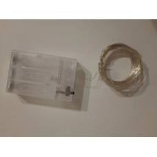 Новорічна світлодіодна гірлянда НА БАТАРЕЙКАХ РОСА 50 LED 5 м білий