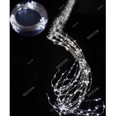 Новорічна світлодіодна гірлянда ПУЧОК-РОСА 240LED, 10 ліній по 2.4м. теплий білий