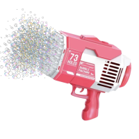 Генератор Мильних Бульбашок Електричний На Акумуляторі 73 Отвори Рожевий