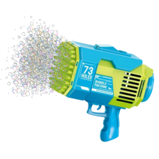 Автоматический Пистолет Для Мыльных Пузырей Детский с Аккумулятором На 73 Отверстия Голубой