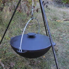 Казан татарский чугунный 12 л с треногой на разборных ножка