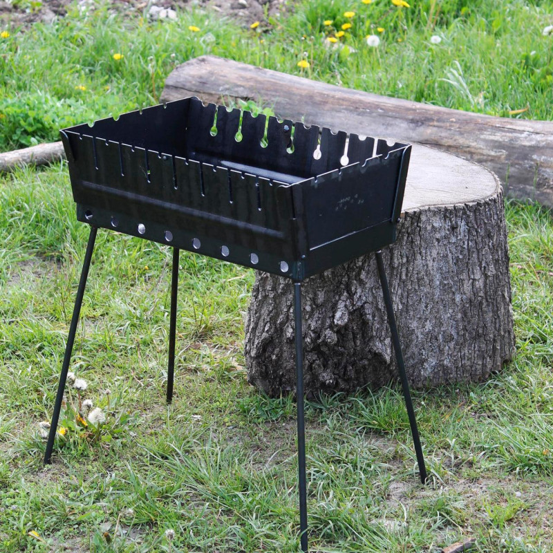 Мангал чемодан на 6, 8, 10, 12 шампуров раскладной жаровня гриль