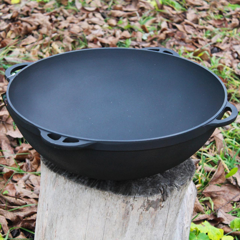 Котел чугунный азиатский 17 л с крышкой-сковородой