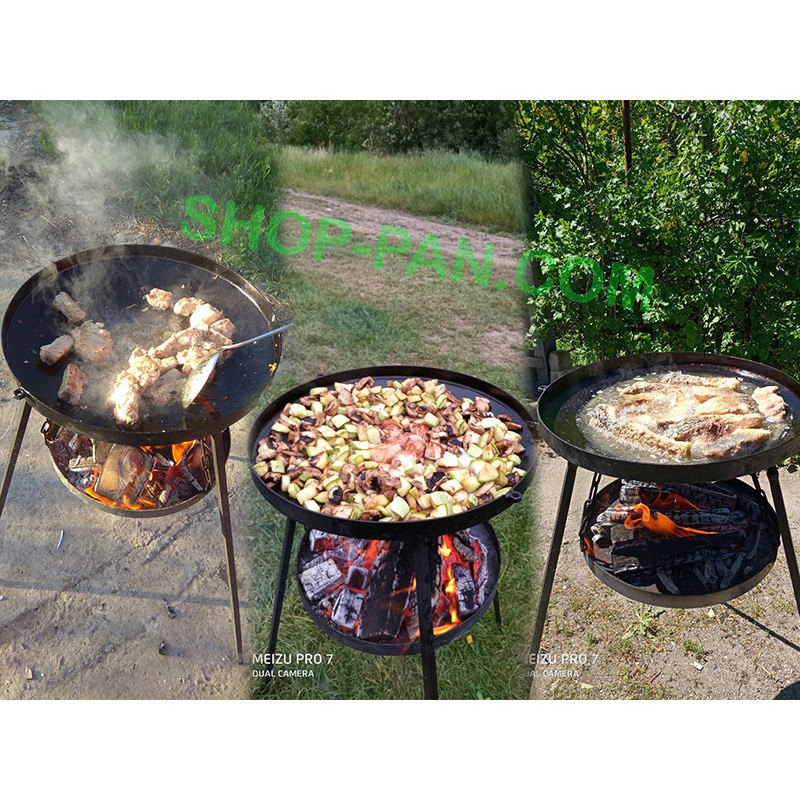 Сковорода из диска + подставка для разведения огня (садж)