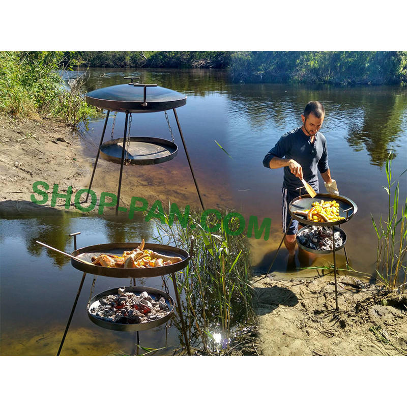 Сковорода из диска + подставка для разведения огня (садж)