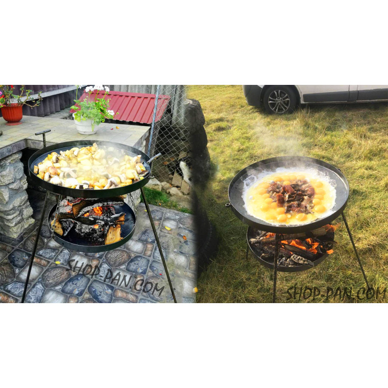 Сковорода из диска + подставка для разведения огня (садж)