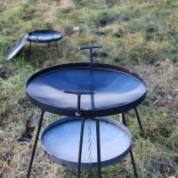 Сковорода из диска + подставка для разведения огня (садж)