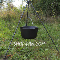 Казан чавунний Похідний 12 л з триногою на розбірних ніжках