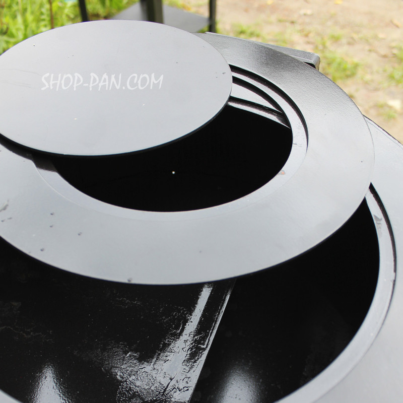 Печь-буржуйка SHOP-PAN 3 мм с варочной поверхностью на дровах для внутреннего обогрева помещений