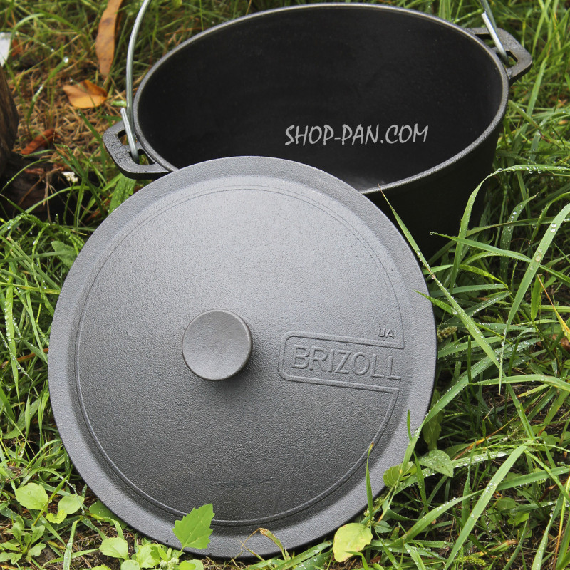 Казан чугунный Походный 12 л с треногой на разборных ножка