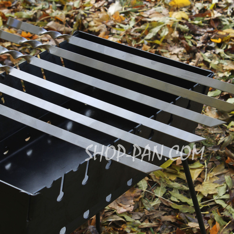 Мангал-чемодан 3 мм на 12 шампуров, раскладной жаровня гриль