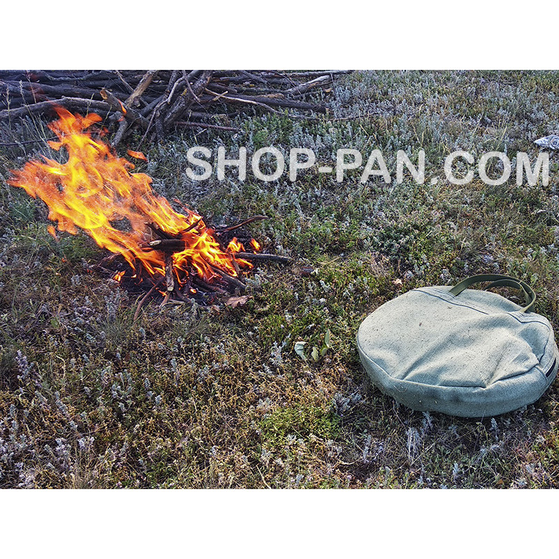 Сковорода бороны с крышкой и чехлом для пикника, из диска для костра