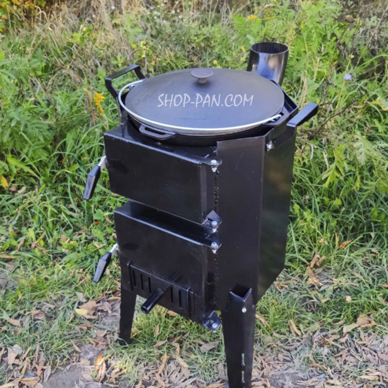 Печь-буржуйка SHOP-PAN 3 мм под казан на дровах
