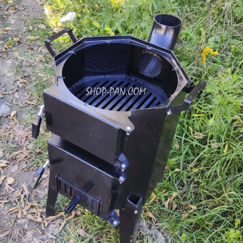 Печь-буржуйка SHOP-PAN 3 мм под казан на дровах