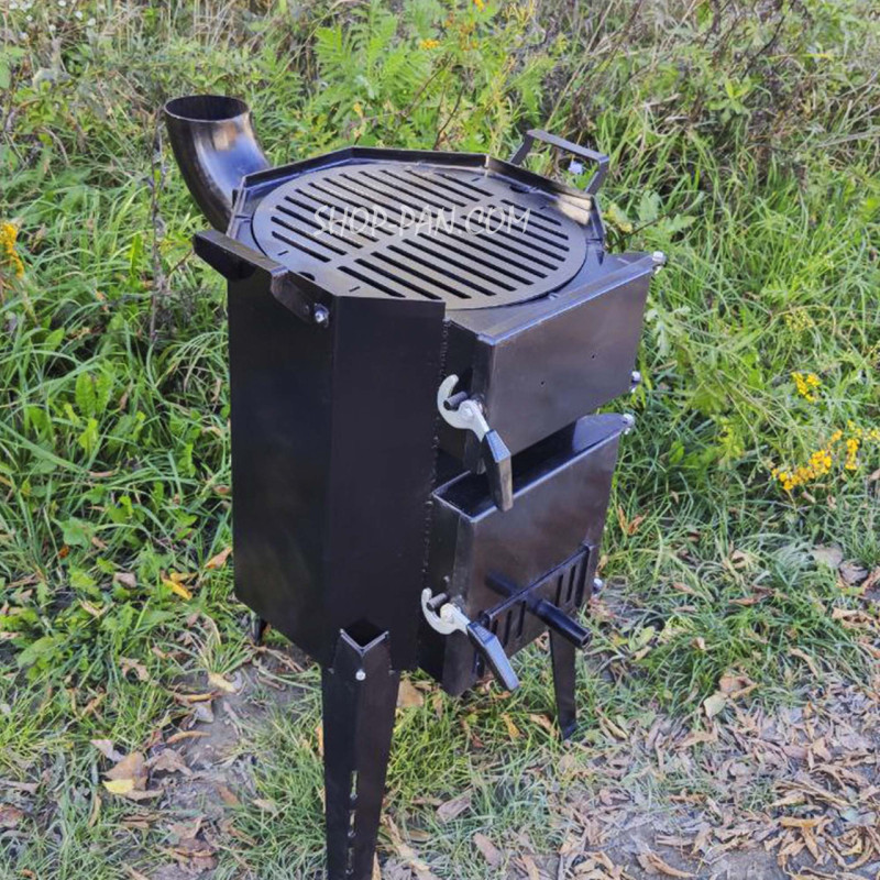 Печь-буржуйка SHOP-PAN 3 мм под казан на дровах
