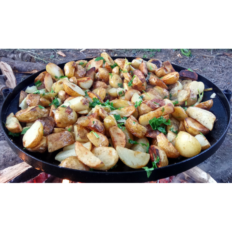 Сковорода 40 см с диска бороны со съемными ручками