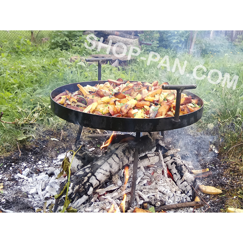 Сковорода  30 см з диска борони зі знімними ручками