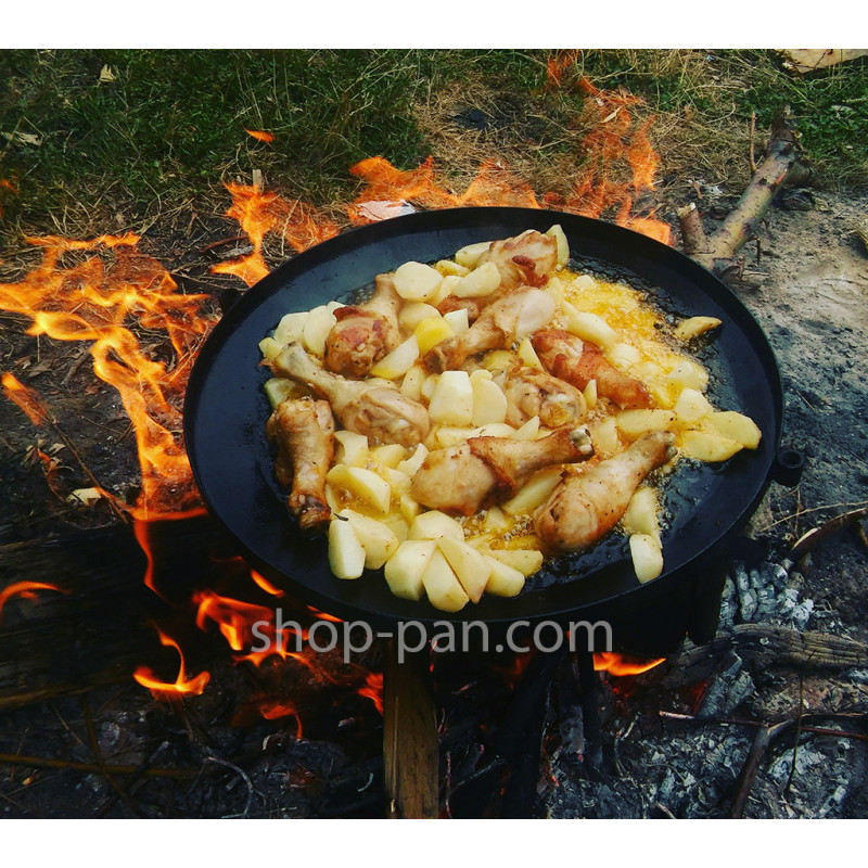 Сковорода  30 см з диска борони зі знімними ручками