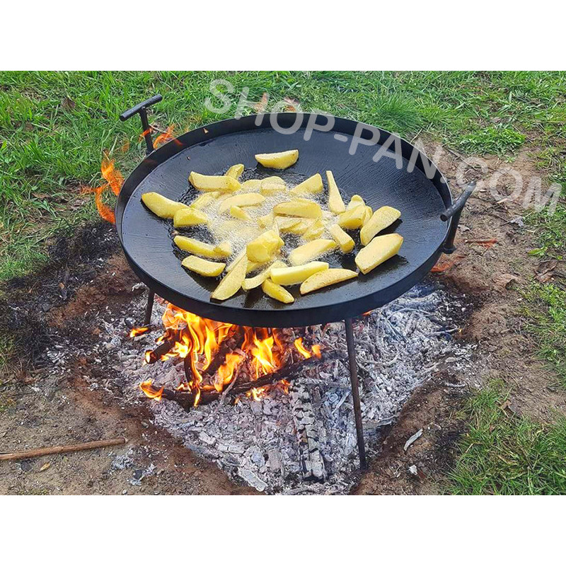 Сковорода 50см из диска бороны со съемными ручками