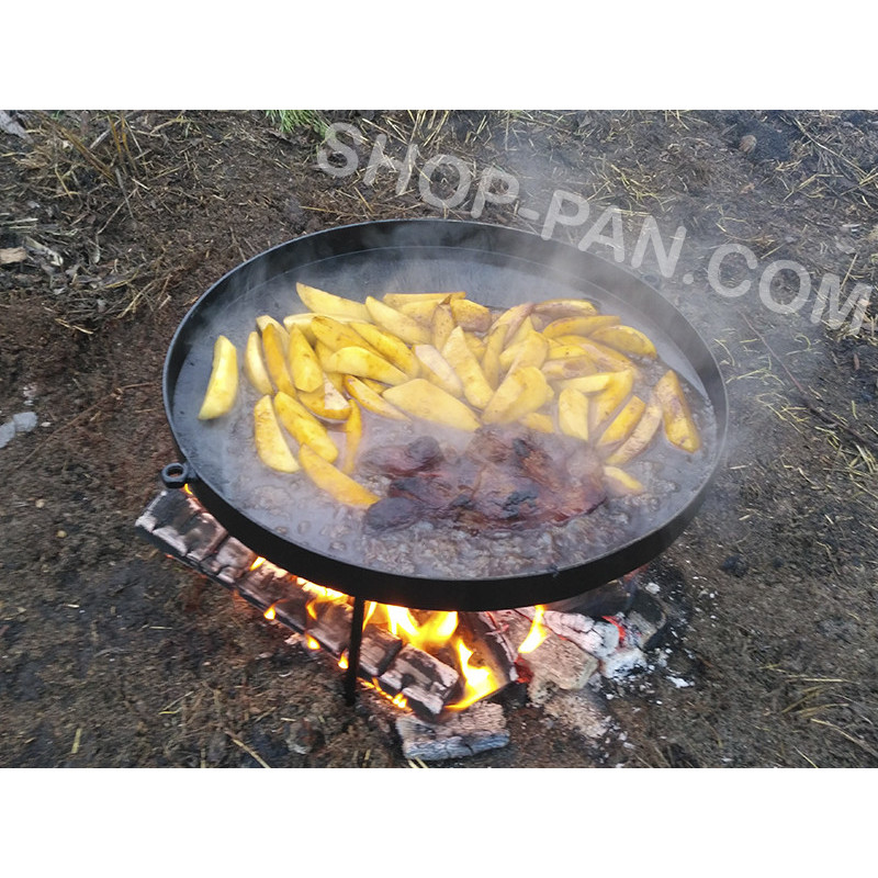 Сковорода 50см из диска бороны со съемными ручками