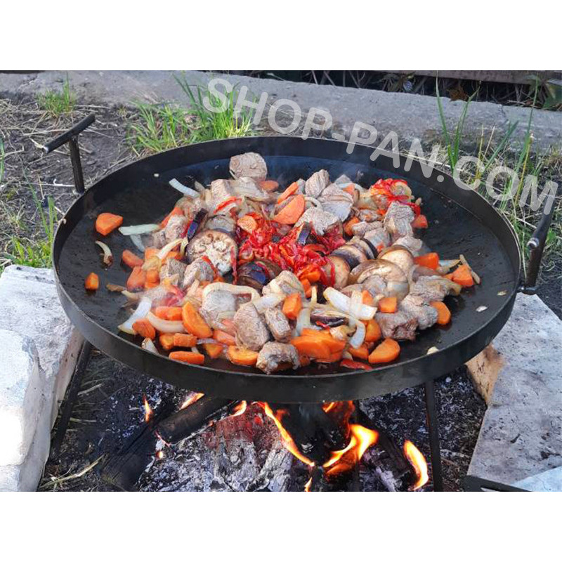 Сковорода 50см из диска бороны со съемными ручками