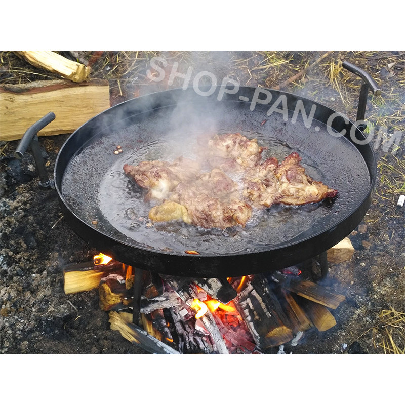 Сковорода 50см из диска бороны со съемными ручками