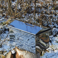 Коптильня гарячого копчення з нержавійки 305х550х280 1.5 мм