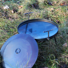 Сковорода бороны с крышкой для пикника, из диска для костра