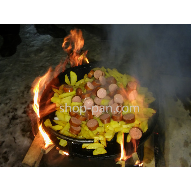 Сковорода борони з кришкою для пікніка, з диска для багаття