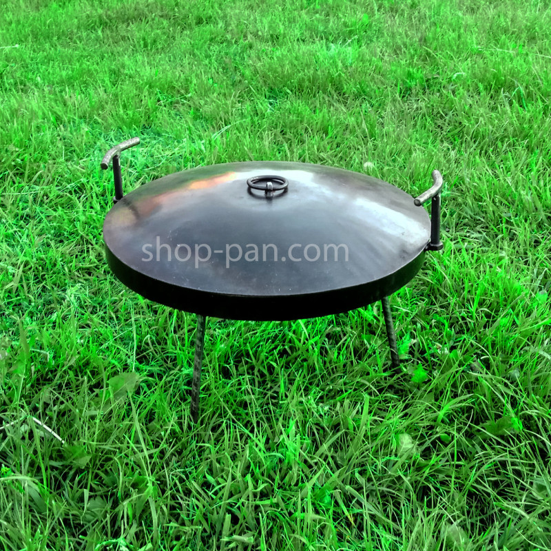Сковорода борони з кришкою для пікніка, з диска для багаття