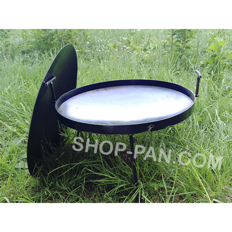 Сковорода из диска бороны 50см с крышкой со съемными ручками