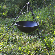 Казан татарский чугунный 18 л с крышкой-сковородой и треногой