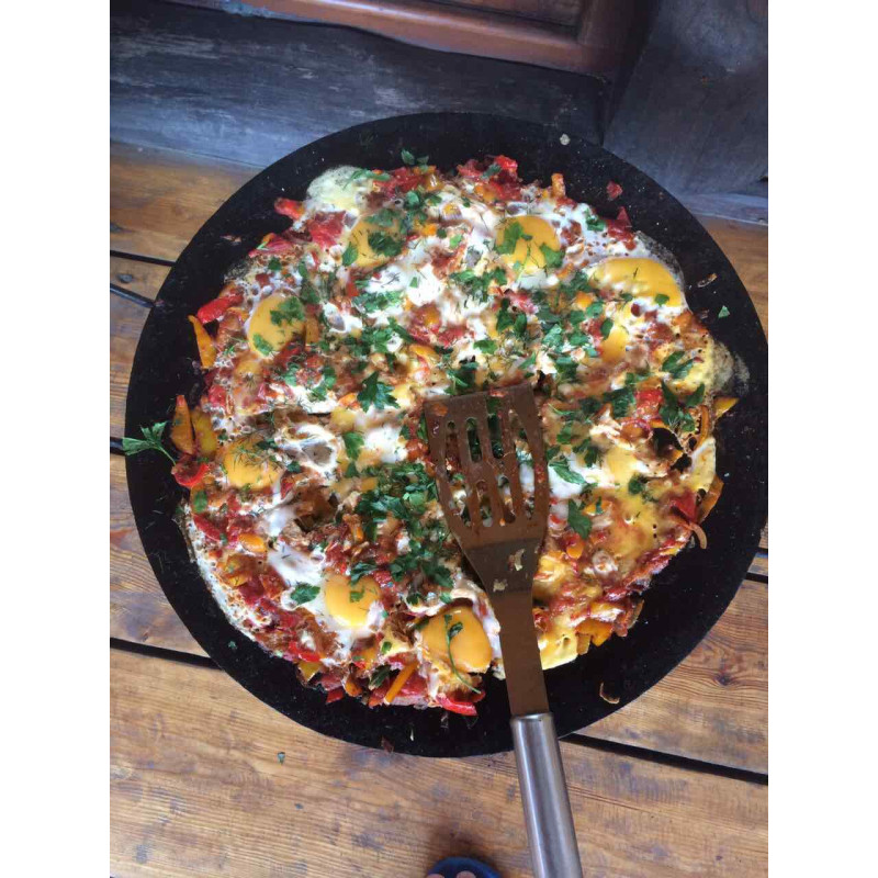 Сковорода из диска бороны 50см с крышкой со съемными ручками