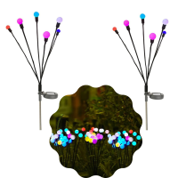 Ліхтар Світильник Для Саду 2 Гілки LED Лампи Декоративні Водонепроникні IPX5 Для Клумби на Дачу 2в1 на Сонячній Батареї з Датчиком Світла YIIOT