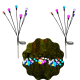 Фонарь Светильник Для Сада 2 Ветки LED Лампочки Декоративные Водонепроницаемые IPX5 Для Клумбы на Дачу 2в1 на Солнечной Батарее с Датчиком Света YIIOT