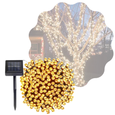 Гирлянда на Солнечной Батарее Для Сада Праздничные Светильники 22 Метра 200 Светодиодов 8 Режимов LED Лампочки Декоративные Водонепроницаемые с Датчиком Света YIIOT