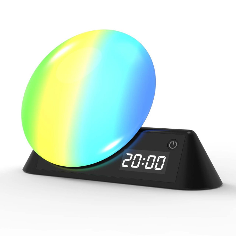 Умный Смарт Ночник Будильник Wake-Up Light Лампа с Имитацией Рассвета и LED Подсветкой + Встроеные Звуки Природы и Bluetooth