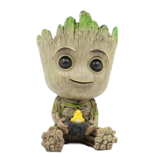 Декоративный Горшок Подставка Кашпо для Комнатных Цветов Суккулентов и Канцелярии Грут с Птичкой 15 см