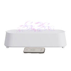 Увлажнитель Воздуха 3в1 Аромадифузор с LED Подсветкой + Имитация Огненного Пламя Белый