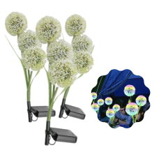 Фонарь Светильник Для Сада 3 Ветки 9 Цветочков LED Лампочки Декоративные Водонепроницаемые IPX5 Для Клумбы на Дачу 2в1 на Солнечной Батарее с Датчиком Света YIIOT