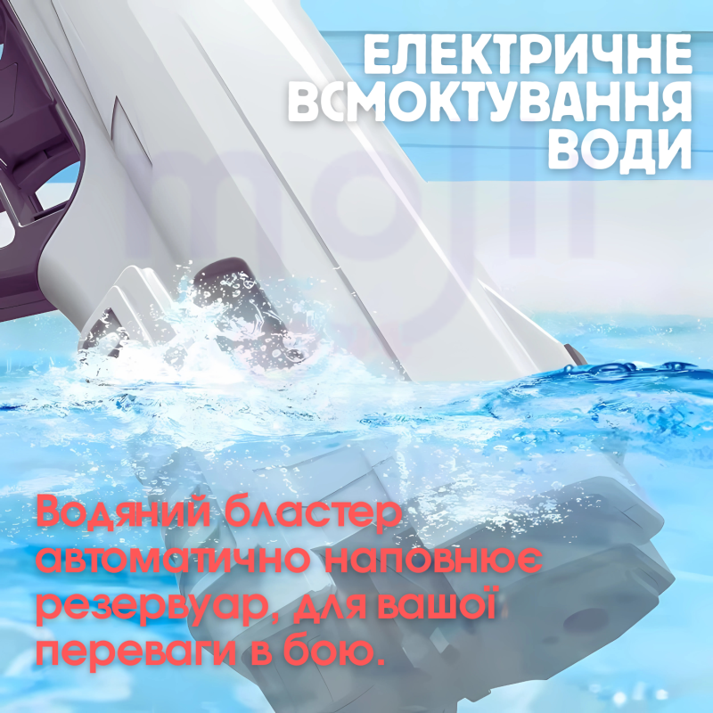 Водяной Бластер на Аккумуляторе с Резервуаром 1200 мл Мощный Электрический Пистолет С Автоматическим Насосом Для Детей И Взрослых Max Version