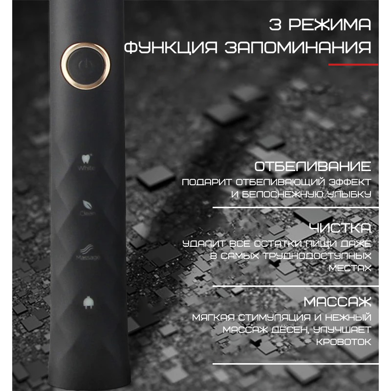 Зубная Щетка Электрическая Взрослая Звуковая Seago SG987 Голубая