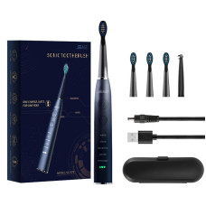 Электрическая Зубная Щетка Звуковая Взрослая Seago SG575 5 Насадок + 5 Режимов + Кейс Для Хранения Sonic Белая