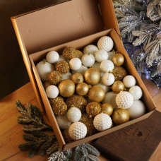 Набор елочных игрушек "Блеск" Золотой 40шт