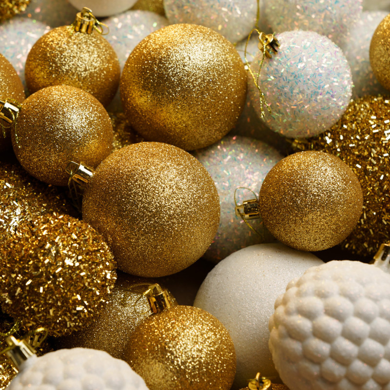 Набір іграшок ялинкових "Блиск" Золотий 40шт